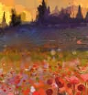 MyMaxxi Zaunbanner Sonnenaufgang Blumenfeld Sichtschutz Garten Zaun Bild 3