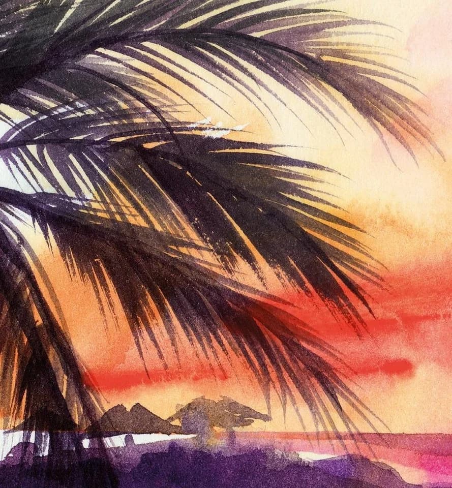 MyMaxxi Zaunbanner Sonnenuntergang Strand Sichtschutz Rosa Polyester - Bild 3
