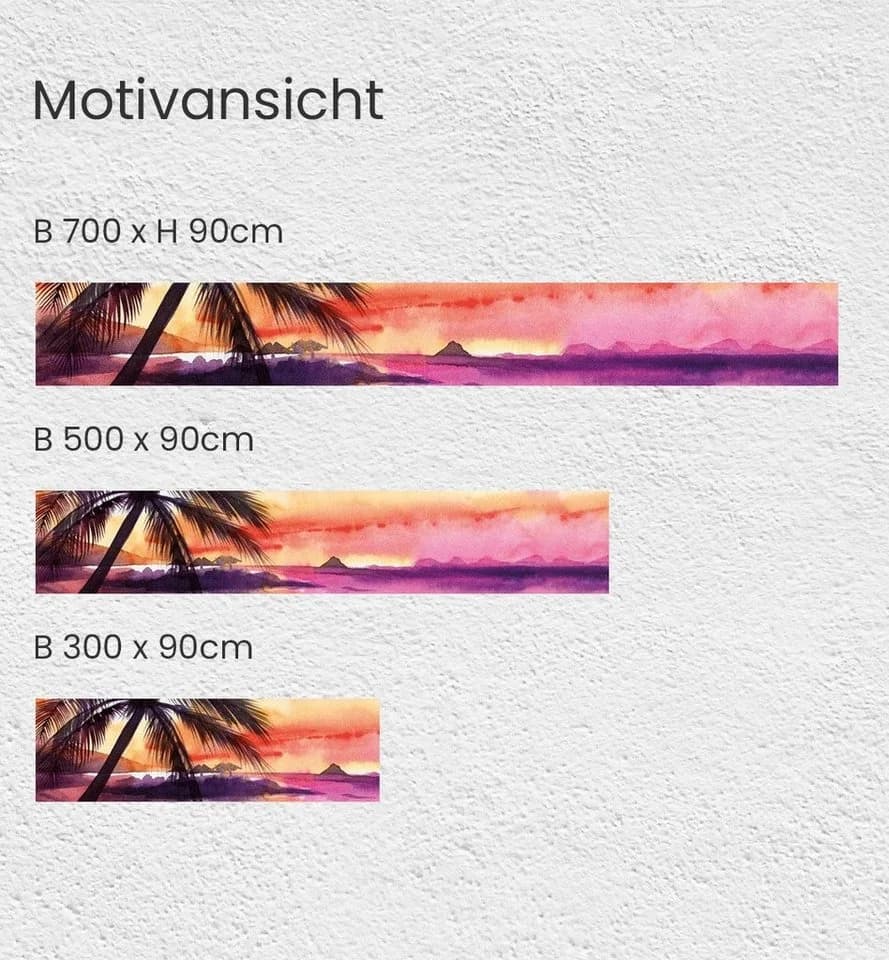 MyMaxxi Zaunbanner Sonnenuntergang Strand Sichtschutz Rosa Polyester - Bild 4