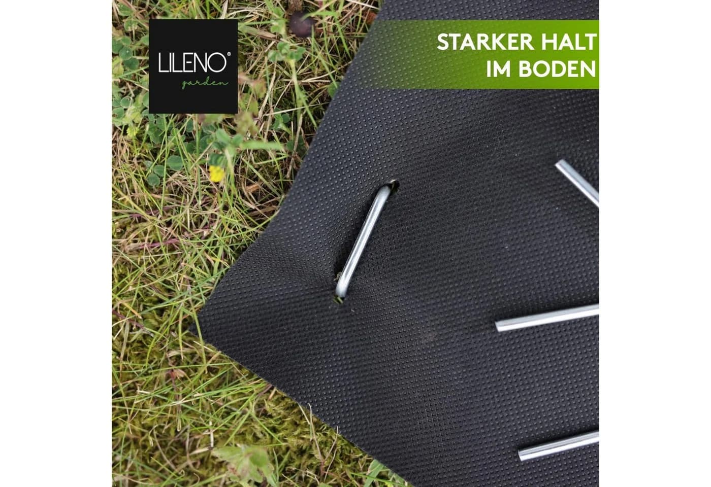 LILENO HOME Erdnägel Set 100 Stück - 14x3 cm - Erdanker für Vlies & Zelte
