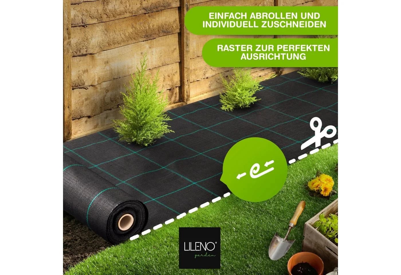 LILENO HOME Gartenvlies Unkrautvlies 30m² 100g/qm UV-beständig