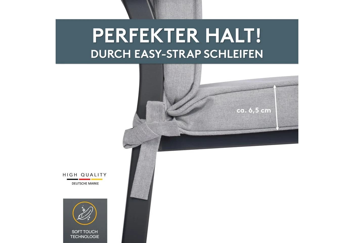 LILENO HOME Polsterauflage Niedriglehner Silber - Bild 5
