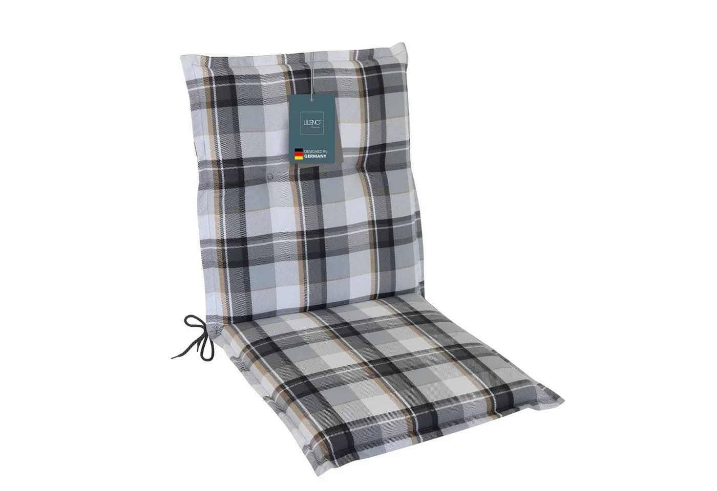 LILENO HOME Polsterauflage Niedriglehner Grau Karo - Bild 2