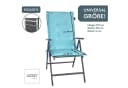 LILENO HOME Hochlehnerauflage Gartenstuhl Auflage Blätter Aqua Bild 1