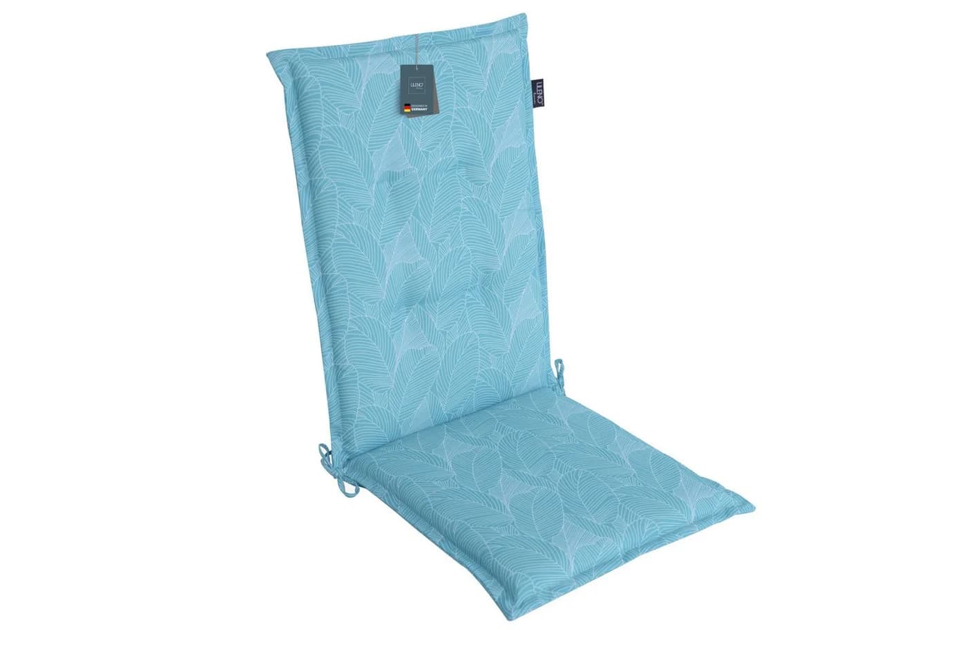 LILENO HOME Hochlehnerauflage Gartenstuhl Auflage Blätter Aqua - Bild 2