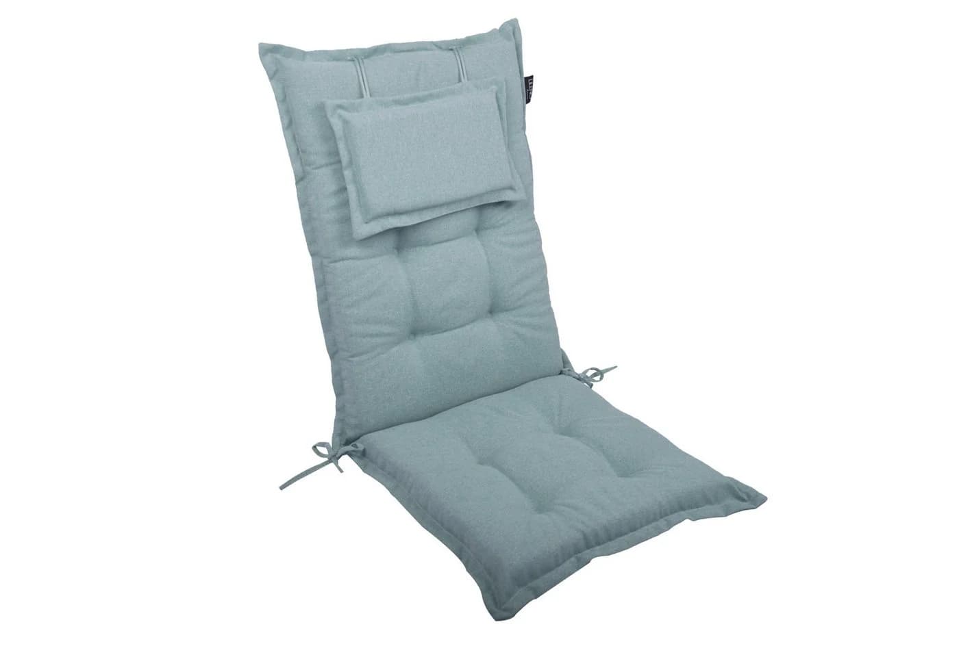 LILENO HOME Hochlehnerauflage Gartenstuhl Aqua mit Kopfkissen - Bild 2