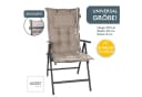 LILENO HOME Hochlehnerauflage Gartenstuhl Taupe mit Kopfkissen Bild 1