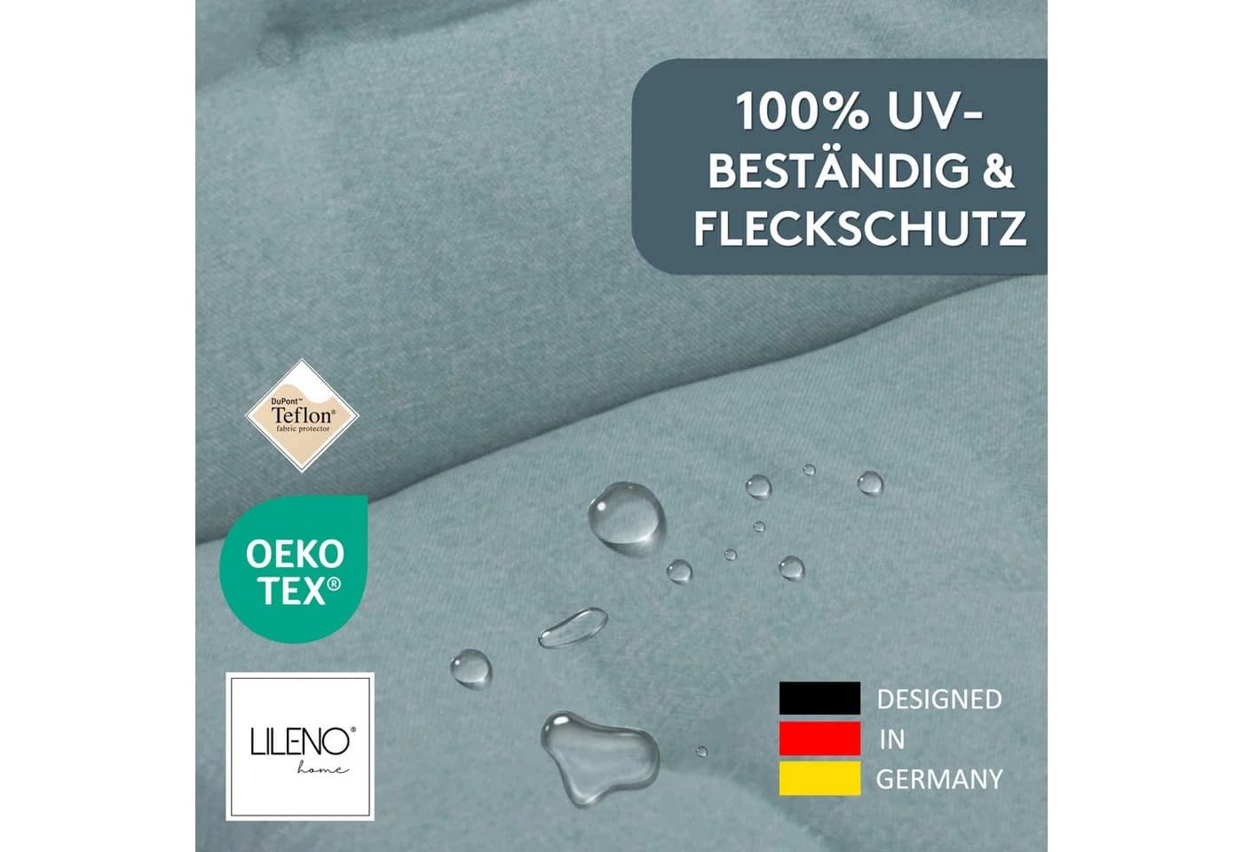 LILENO HOME Polsterauflage Gartenstuhl Niedriglehner Aqua - Bild 5
