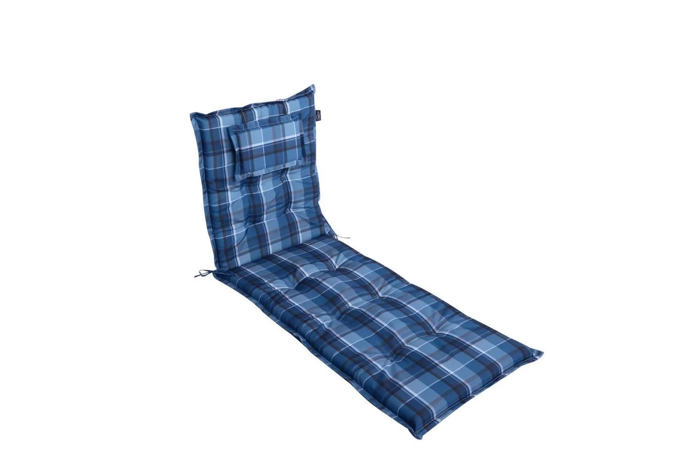 LILENO HOME Liegenauflage Karo Blau für Garten- & Strandliegen - Bild 2
