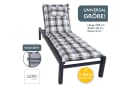 LILENO HOME Liegenauflage Grau Karo für Garten- & Strandliegen Bild 1