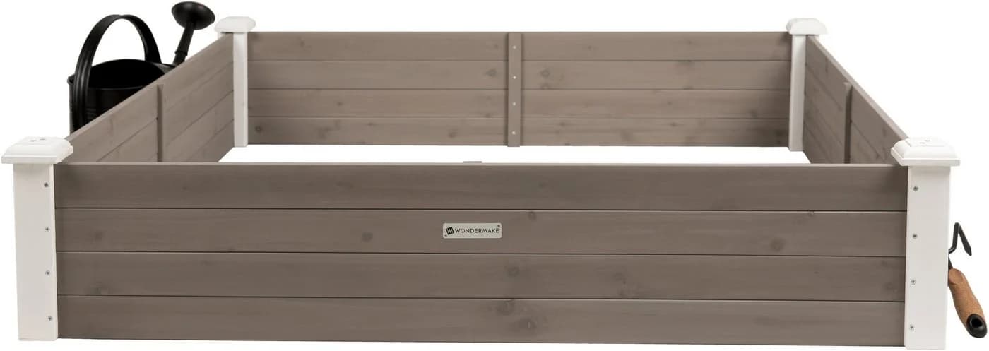 WONDERMAKE Hochbeet-Umrandung XL Weiß Grau Anthrazit Holz - Bild 3