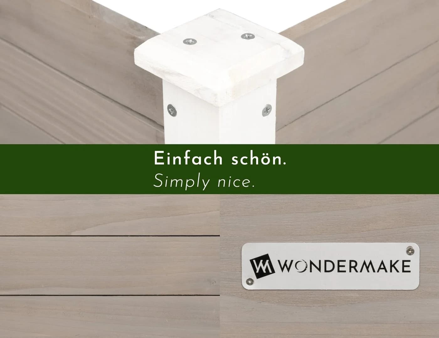 WONDERMAKE Hochbeet-Umrandung XL Weiß Grau Anthrazit Holz - Bild 5