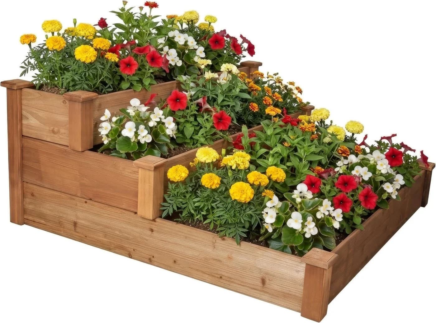 needs&wants® Hochbeet Stufenbeet groß braun aus Holz - Bild 2
