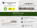 WONDERMAKE Kinder-Gartenbank Grau/Weiß 2-Sitzer Holz mit Lehne Bild 4
