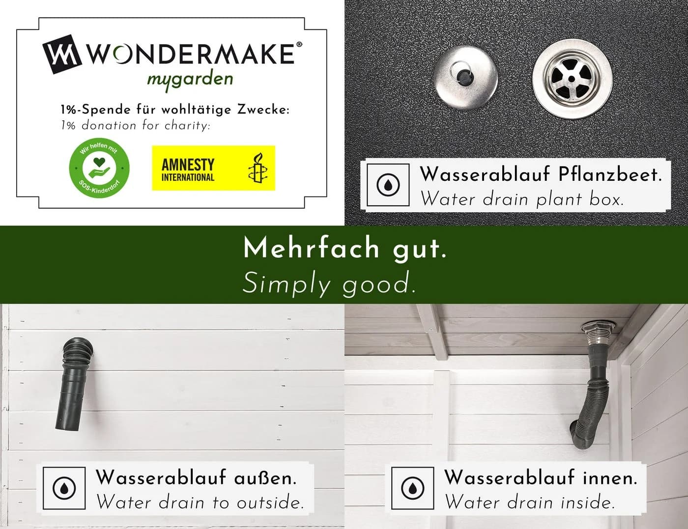 WONDERMAKE Mähroboter-Garage XL Universal Grau Anthrazit