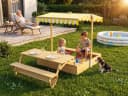 needs&wants® Sandkasten mit Picknicktisch und UV-Schutz Bild 5