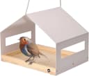 WONDERMAKE Vogelhaus XL Metall und Holz Grau-Beige Wetterfest Bild 3