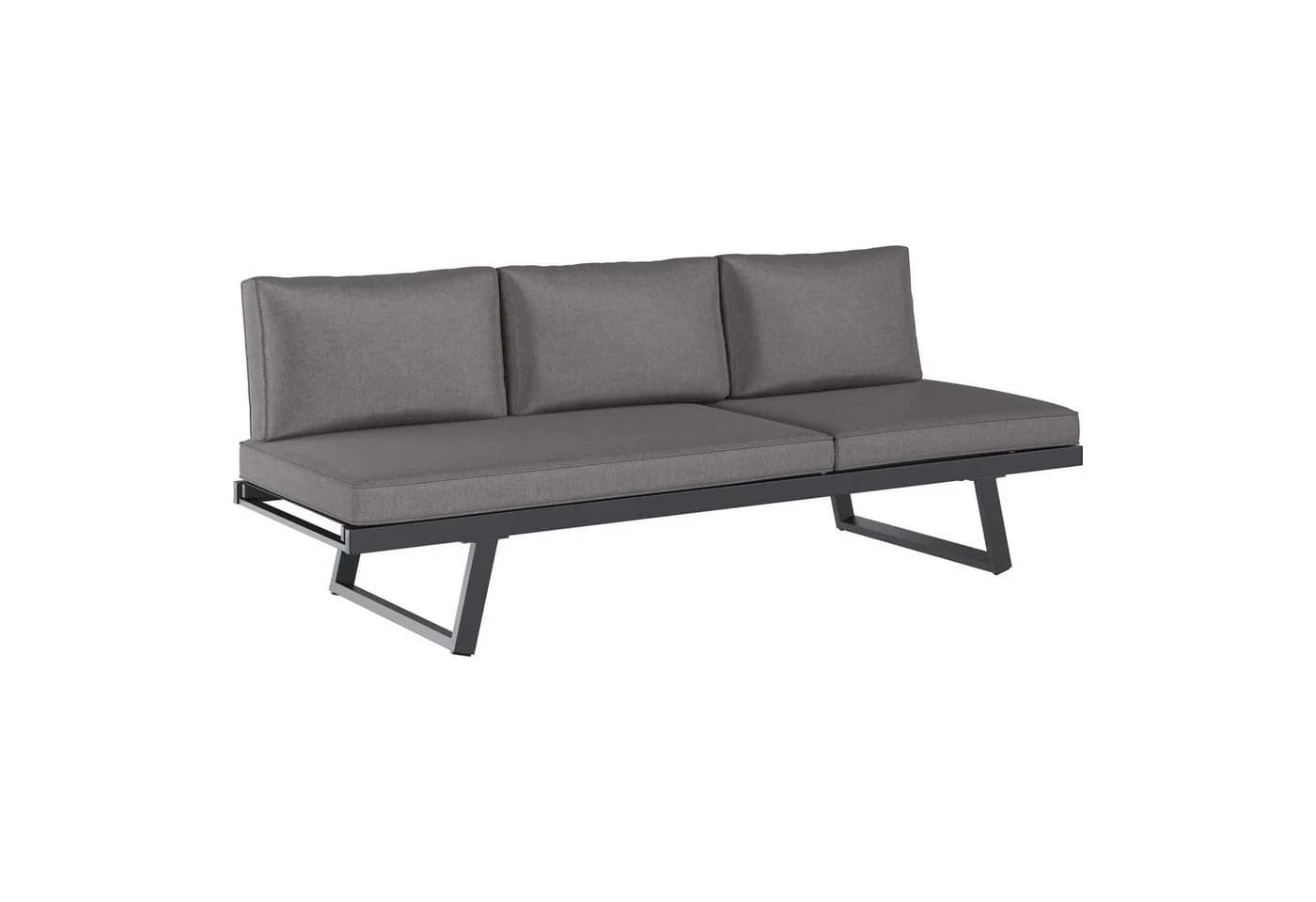 OUTLIV. Lucca Gartenloungesofa Aluminium 3-Sitzer Relaxfunktion