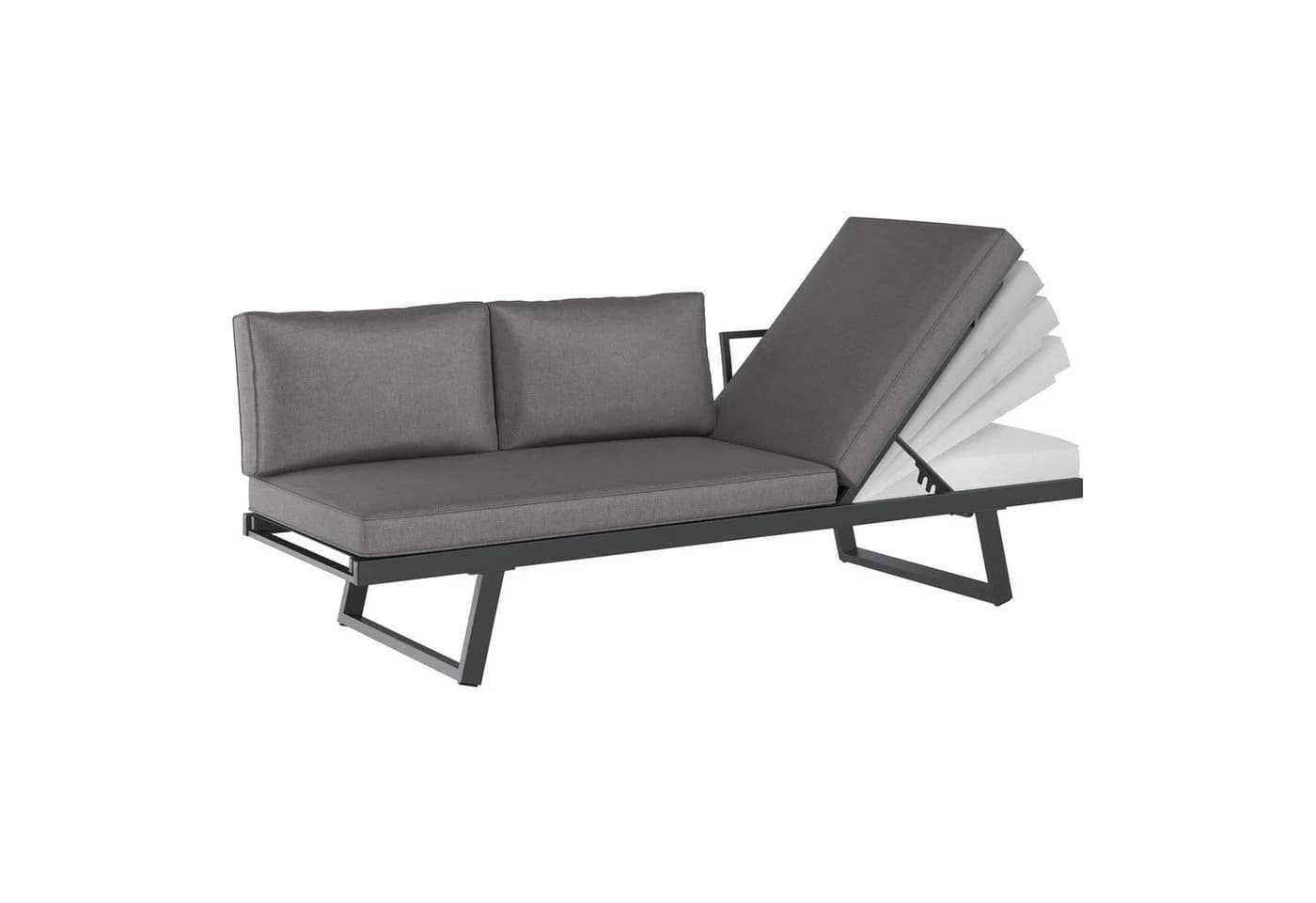 OUTLIV. Lucca Gartenloungesofa Aluminium 3-Sitzer Relaxfunktion - Bild 4