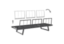 OUTLIV. Lucca Gartenloungesofa Aluminium 3-Sitzer Relaxfunktion Bild 5