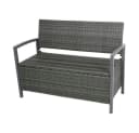 Lomadox Gartenbank HGA-120 mit Truhe, dunkelgrau Bild 2