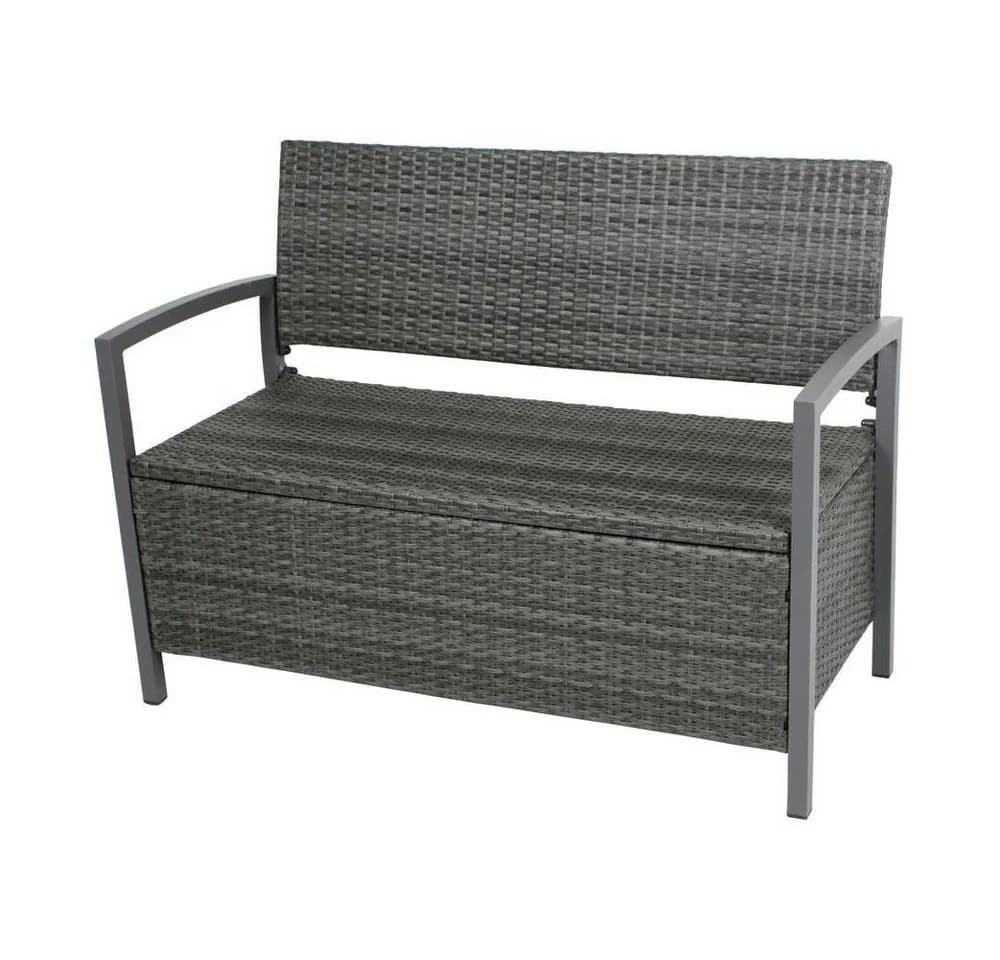 Lomadox Gartenbank HGA-120 mit Truhe, dunkelgrau - Bild 2