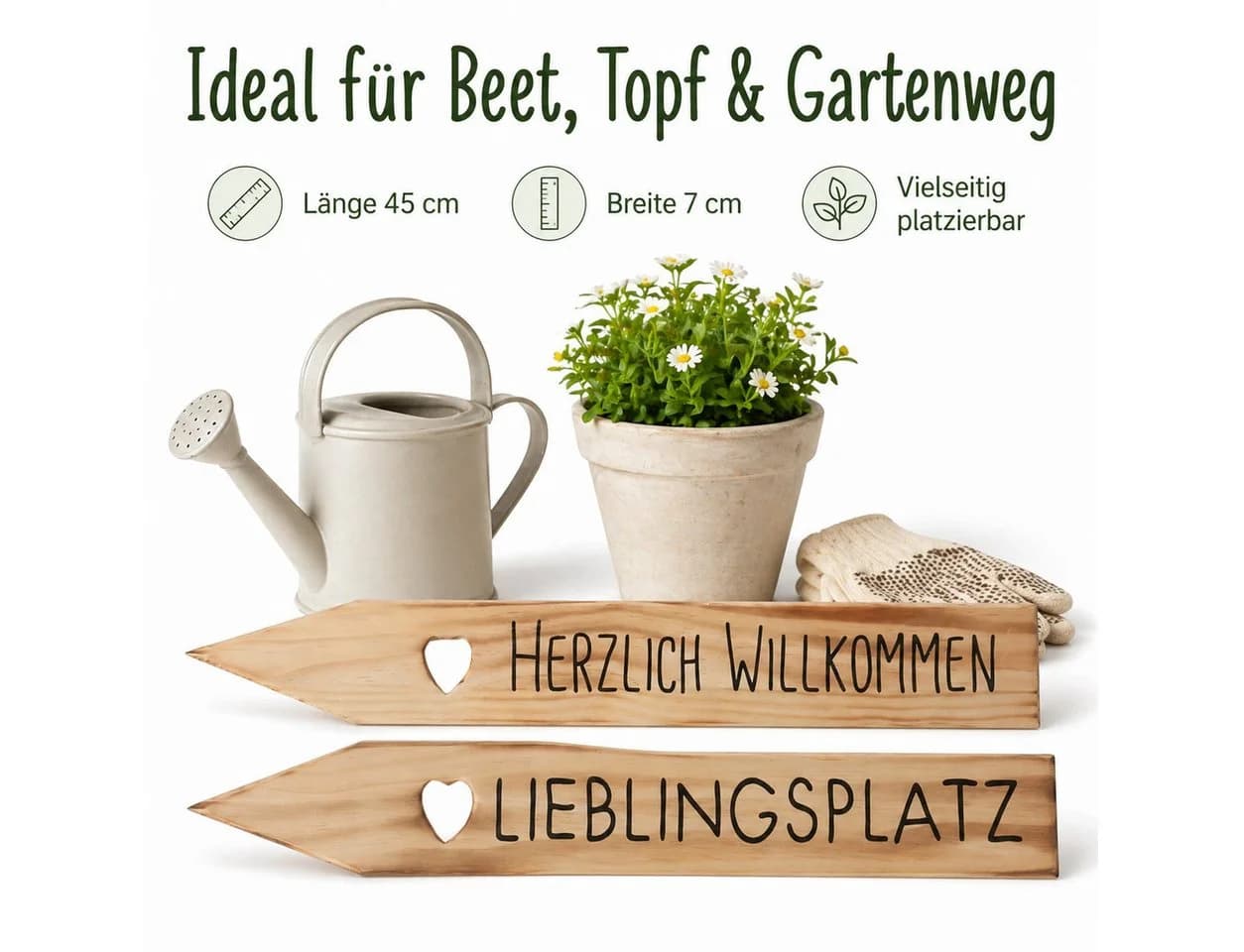 BOLTZE Rankhilfe Pflanzstab 2er-Set Kiefernholz Natur - Bild 4