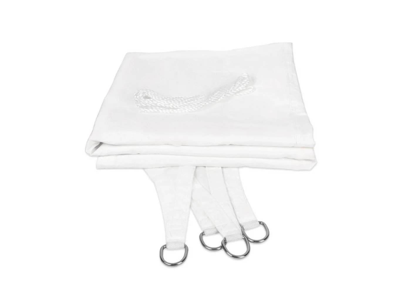 Karat Sonnensegel Weiß Wetterfest UV-Schutz Polyester - Bild 5