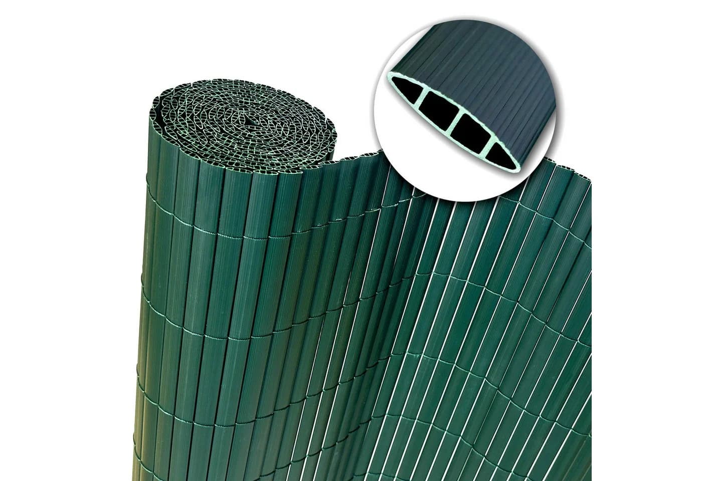 Karat Sichtschutzzaun PVC Bambus-Gelb Braun Grau Grün - Bild 2