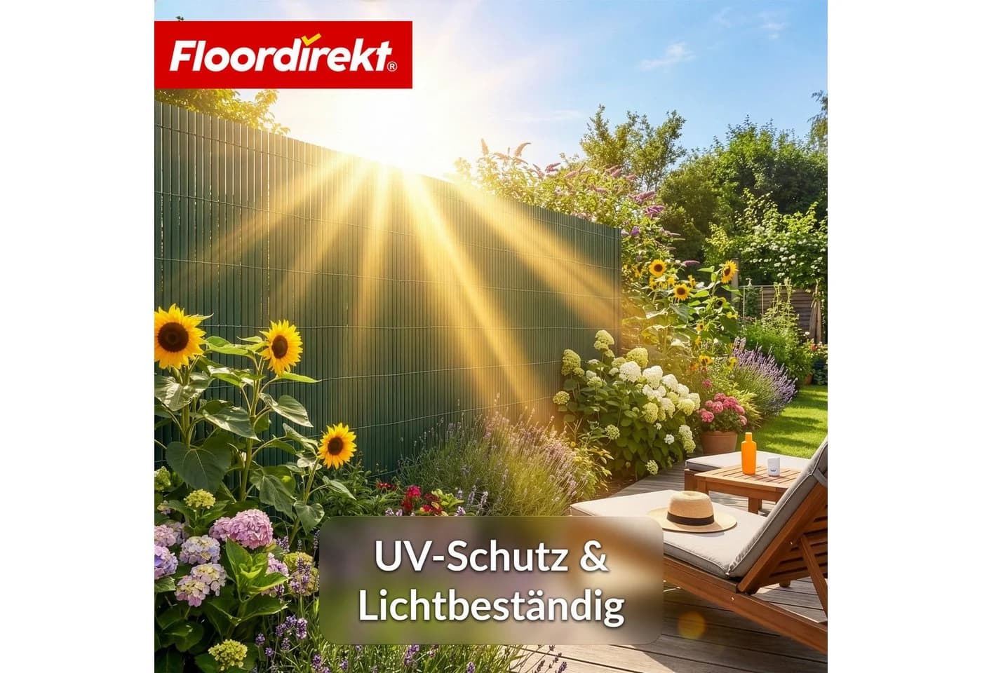 Karat Sichtschutzzaun PVC Bambus-Gelb Braun Grau Grün - Bild 4