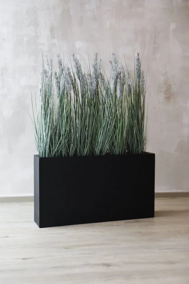 VIVANNO Pflanzkübel Fiberglas Anthrazit Matt Modern