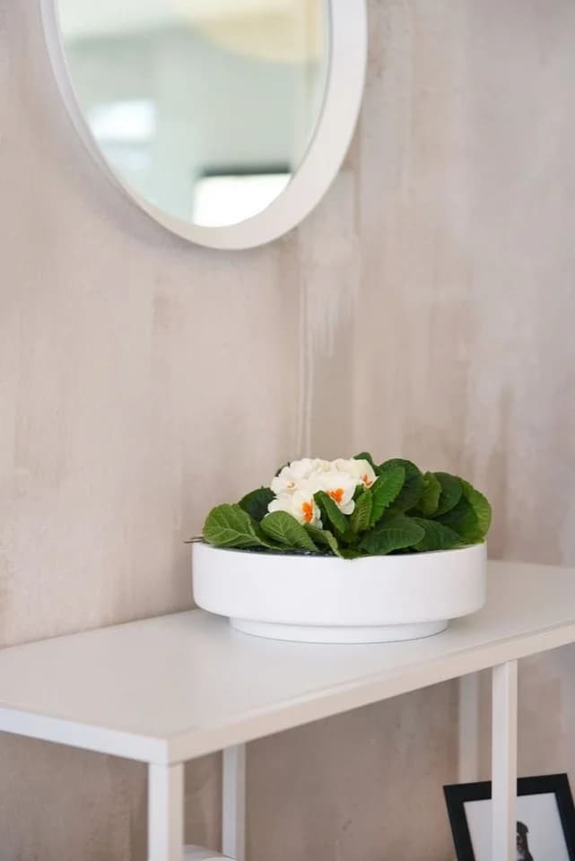 VIVANNO Pflanzschale Fiberglas ESCADA LOW Weiß Matt - Bild 5