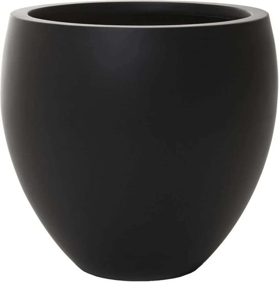 VIVANNO Blumentopf Fiberglas PLUTO Rund - Anthrazit Matt - Bild 2