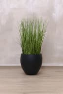 VIVANNO Blumentopf Fiberglas PLUTO Rund - Anthrazit Matt Bild 3