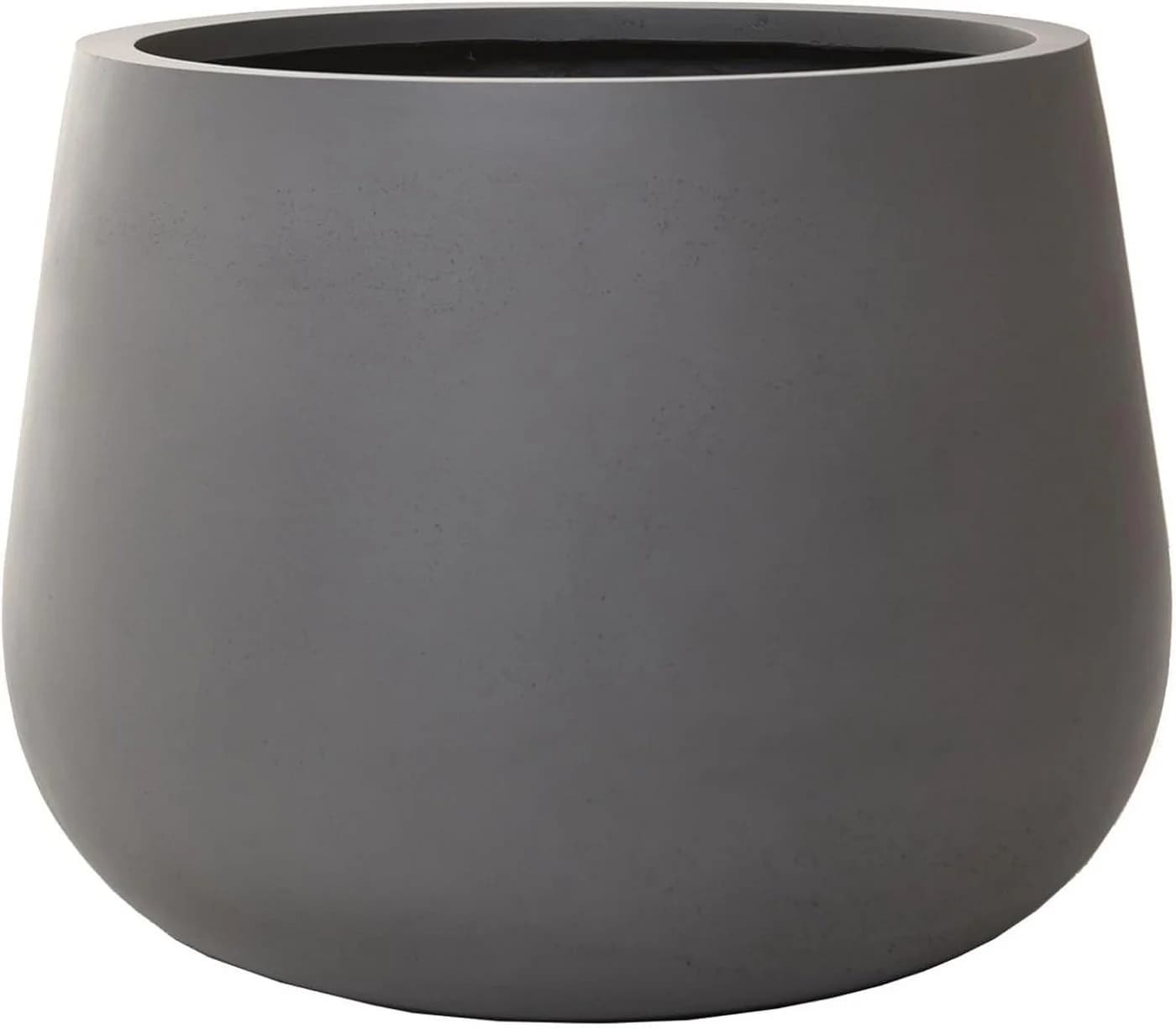 VIVANNO Blumentopf GIRAR Rund Betongrau Fiberglas - Bild 2
