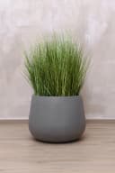 VIVANNO Blumentopf GIRAR Rund Betongrau Fiberglas Bild 3