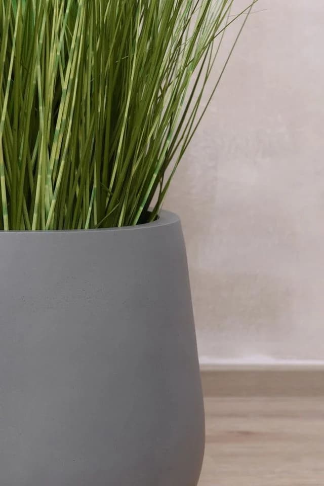 VIVANNO Blumentopf GIRAR Rund Betongrau Fiberglas - Bild 4
