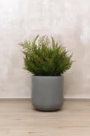 VIVANNO Blumentopf CHICO Rund Beton-Grau Fiberglas Bild 3