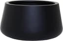 VIVANNO Blumentopf GORDO Rund Schwarz Matt Fiberglas Bild 2