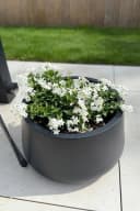 VIVANNO Blumentopf GORDO Rund Schwarz Matt Fiberglas Bild 3
