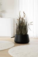 VIVANNO Blumentopf GORDO Rund Schwarz Matt Fiberglas Bild 5