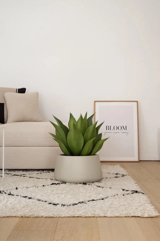 VIVANNO Blumentopf Fiberglas GORDO Creme - Bild 5