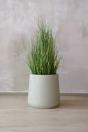 VIVANNO Blumentopf Fiberglas VEKRA Rund Beige Matt Bild 5