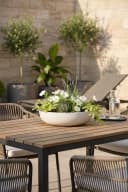 VIVANNO Pflanzschale Fiberglas PLANA Beige Matt Bild 1