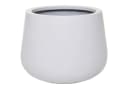 VIVANNO Blumentopf Fiberglas GIRAR Rund Weiß Matt Bild 2
