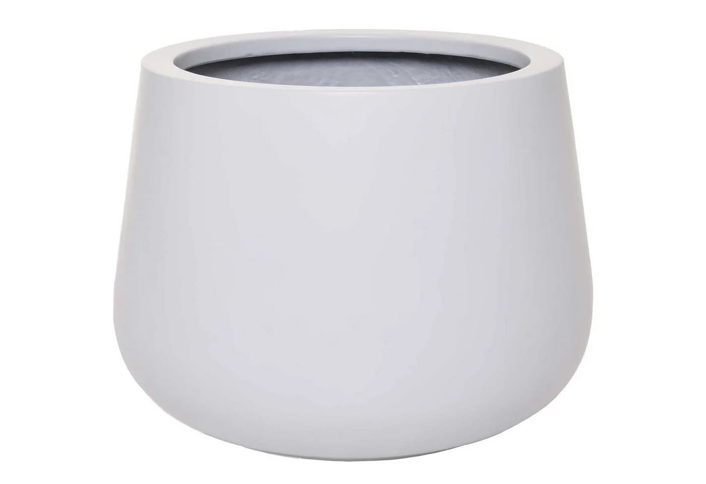 VIVANNO Blumentopf Fiberglas GIRAR Rund Weiß Matt - Bild 2