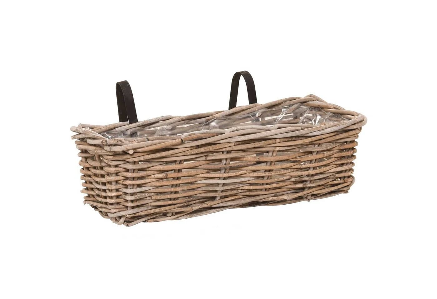 VIVANNO Balkonkasten Rattan SACADA Natur Geflochten - Bild 2