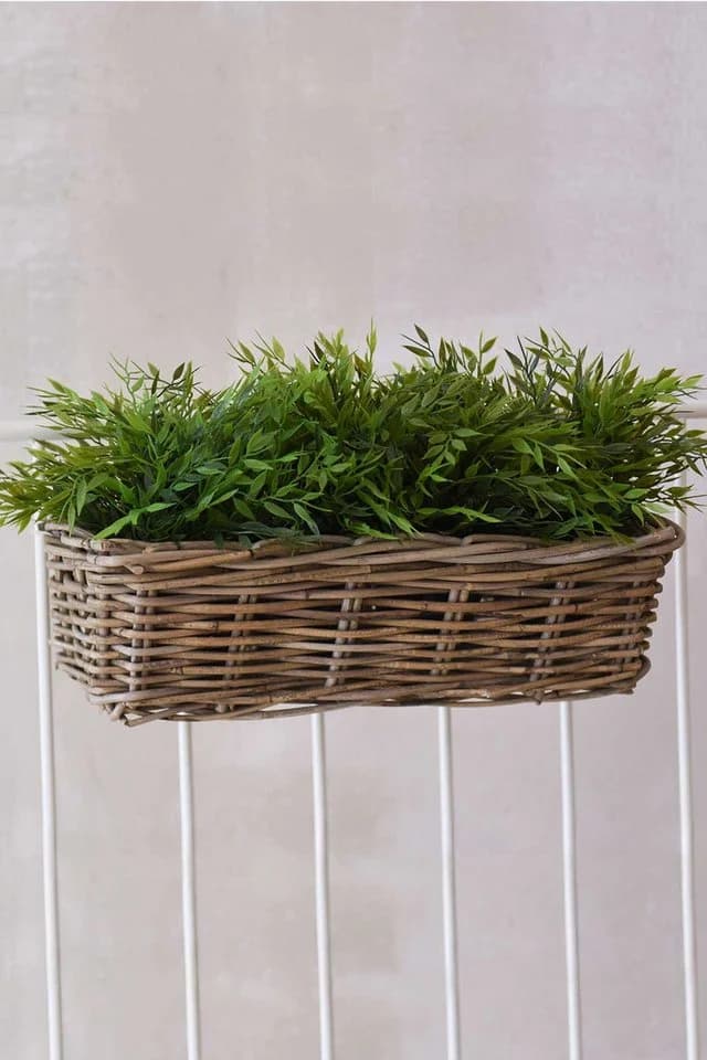 VIVANNO Balkonkasten Rattan SACADA Natur Geflochten - Bild 3