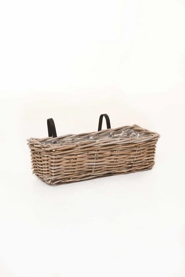 VIVANNO Balkonkasten Rattan SACADA Natur Geflochten - Bild 5