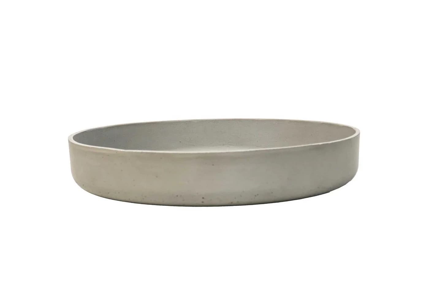 VIVANNO Pflanzschale Fiberglas Betongrau 30x5 cm - Bild 2